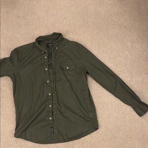 American Eagle Outfitters Olive Casual Button Down Shirt